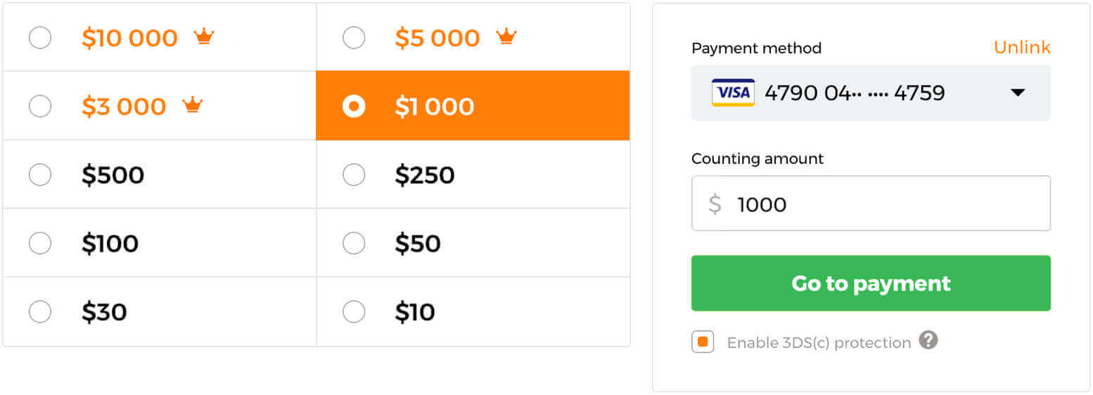 IQ Option - buying of cryptocurrency and fiat