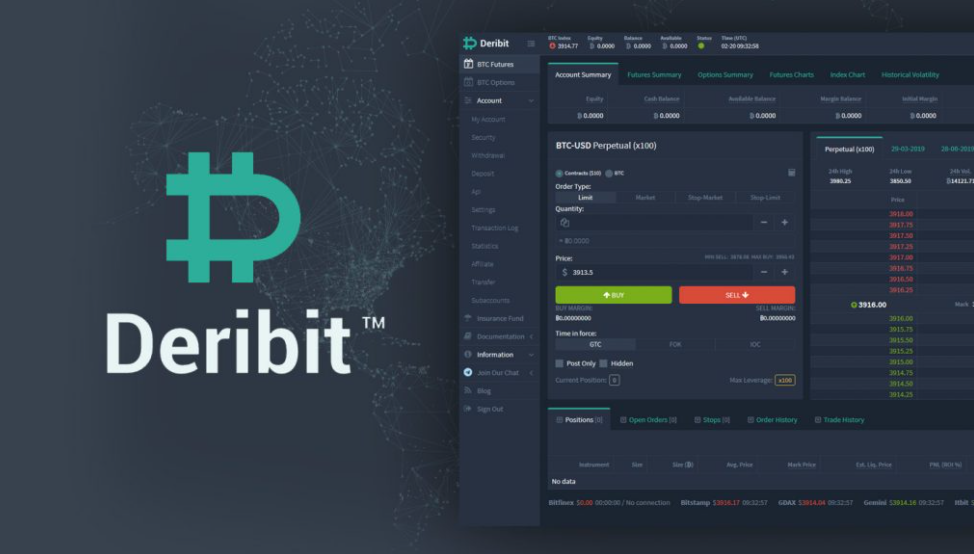 Deribit แพลตฟอร์มการซื้อขายอนุพันธ์ของสกุลเงินดิจิทัล Deribit แพลตฟอร์มการซื้อขายอนุพันธ์ของสกุลเงินดิจิทัล